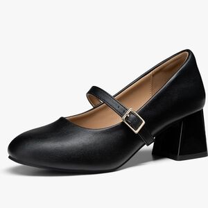 Trary Black Mary Jane Heels